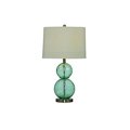 Brightbomb Basset Barika Table Lamp - Blue Dimple Glass BR1669910